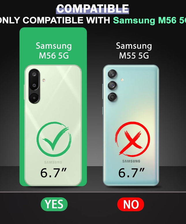 Samsung M56 5G Tempered Glass Screen Protector Guard - High Definition, Shatterproof, Anti-Fingerprint Screen Guard (Samsung M56-6.74 inch)|With Installation Kit - Pack of 1