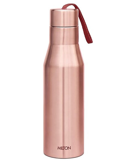 MILTON Super 500 Stainless Steel Water Bottle, 475 ml water bottles, Single walled, Leak-Proof, Rust-free Steel Bottle, Easy Grip, Easy to Carry, Travel Bottle,