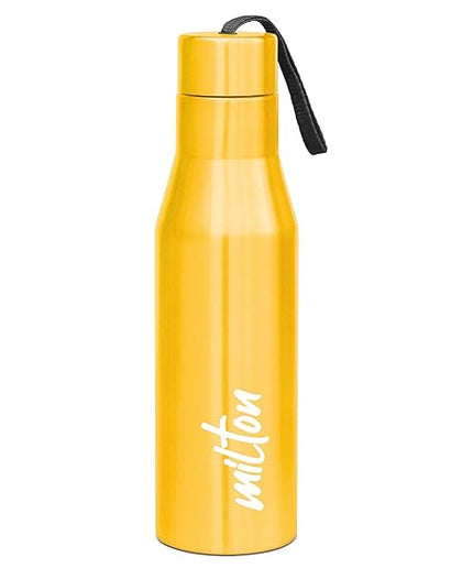 MILTON Super 500 Stainless Steel Water Bottle, 475 ml water bottles, Single walled, Leak-Proof, Rust-free Steel Bottle, Easy Grip, Easy to Carry, Travel Bottle,