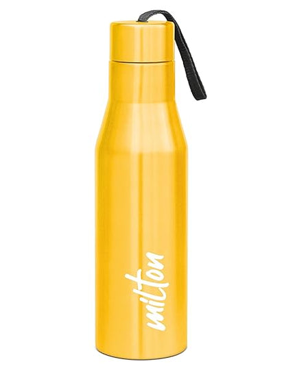 MILTON Super 500 Stainless Steel Water Bottle, 475 ml water bottles, Single walled, Leak-Proof, Rust-free Steel Bottle, Easy Grip, Easy to Carry, Travel Bottle,