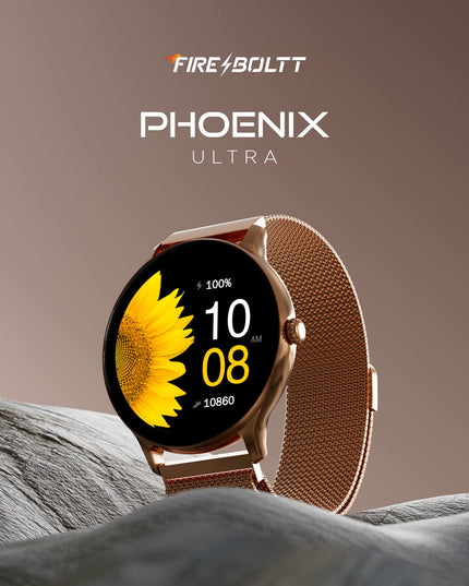 Fire-Boltt Phoenix Ultra Luxury Stainless Steel, Bluetooth Calling Smart Watch, AI Voice Assistant, Metal Body with 120+ Sports Modes, SpO2, Heart Rate Monitoring (Dark Grey)