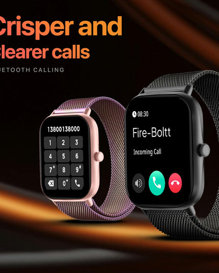 Fire-Boltt Ninja Call Pro Max Smart Watch 2.01 inch Display, Bluetooth Calling, 120+ Sports Modes, Health Suite, Voice Assistance (Black SS)