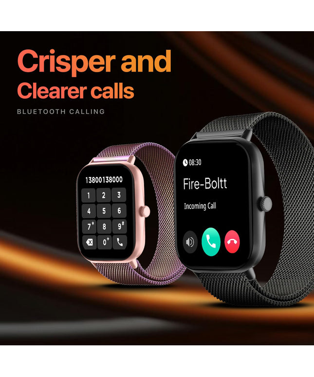 Fire-Boltt Ninja Call Pro Max Smart Watch 2.01 inch Display, Bluetooth Calling, 120+ Sports Modes, Health Suite, Voice Assistance (Black SS)