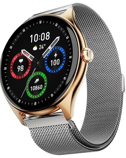 Fire-Boltt Phoenix Ultra Luxury Stainless Steel, Bluetooth Calling Smart Watch, AI Voice Assistant, Metal Body with 120+ Sports Modes, SpO2, Heart Rate Monitoring (Dark Grey)