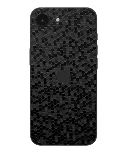 iPhone 16e Luxury Black Honeycomb 3D Textured Skin