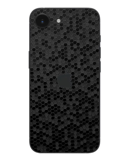 iPhone 16e Luxury Black Honeycomb 3D Textured Skin