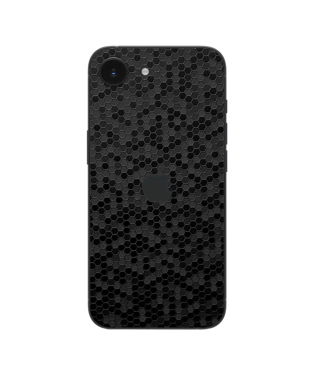 iPhone 16e Luxury Black Honeycomb 3D Textured Skin